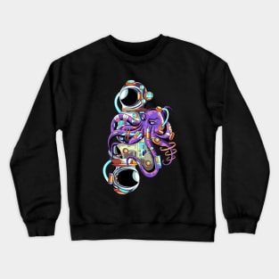 octopus space astronaut Crewneck Sweatshirt